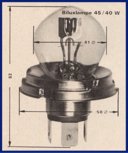 klassische Bilux-Lampe